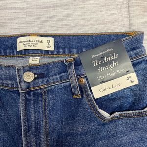 Abercrombie Curve Love Ultra High Rise Ankle Straight